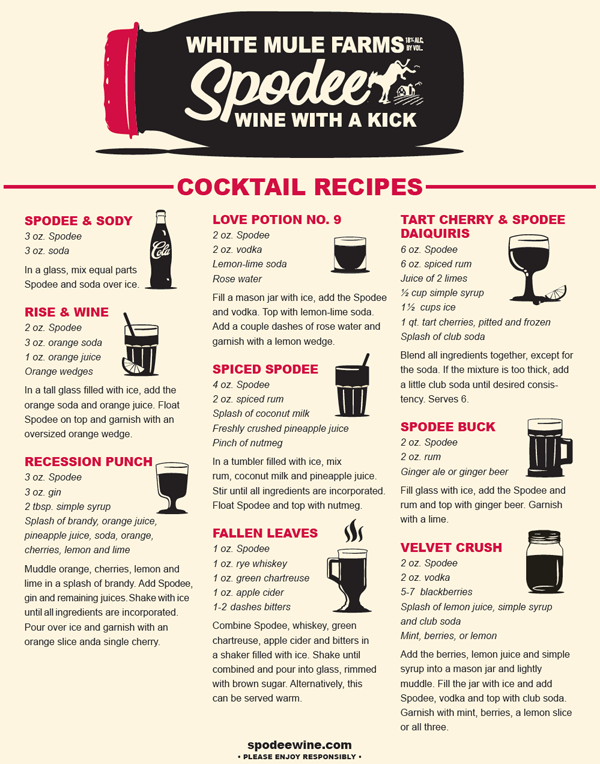 Spodee Cocktail Recipes