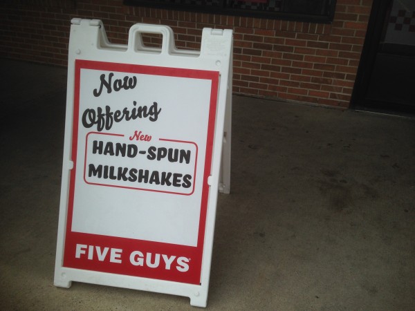 five guys shakes